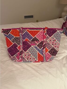 Vera Bradley Miller Travel Tote bag - "Modern Medley" patchwork pattern